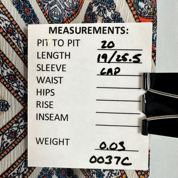 Pink Republic Aztec Short Sleeve Multicolored High Low Womens Blouse  Size L - Picture 13 of 13